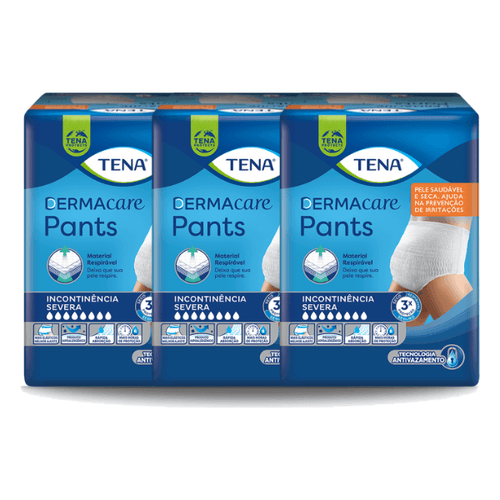 ROUPA ÍNTIMA TENA PANTS DERMACARE KIT COM 72 UNIDADES