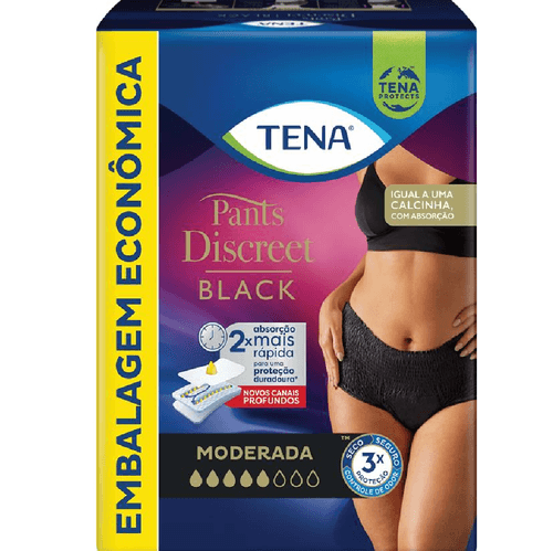 ROUPA ÍNTIMA TENA PANTS DISCREET BLACK