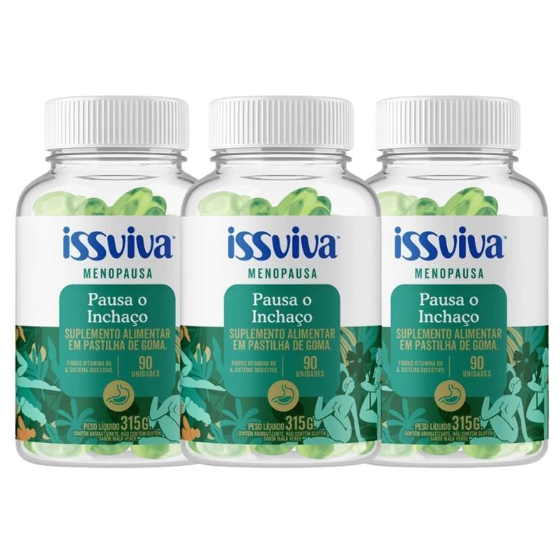 Issviva Pausa o Inchaço - 3 Potes (3 meses de consumo)