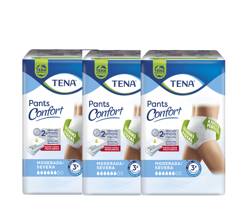 ROUPA ÍNTIMA TENA PANTS CONFORT KIT COM 72 UNIDADES