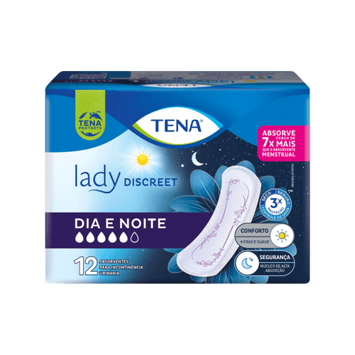 ABSORVENTE TENA LADY DISCREET DIA E NOITE