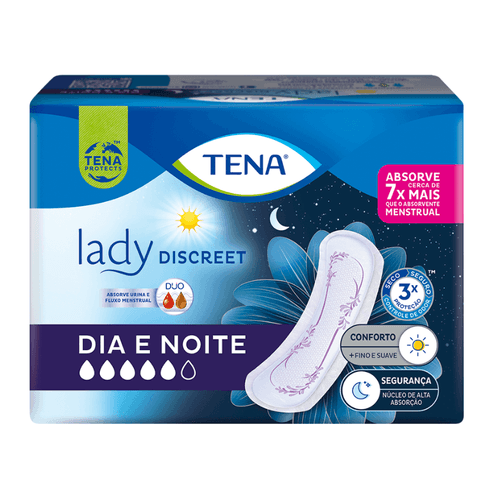 ABSORVENTE TENA LADY DISCREET DIA E NOITE