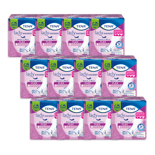 CAIXA COM 12 PACOTES DE PROTETOR DIÁRIO TENA LADY DISCREET FLEX