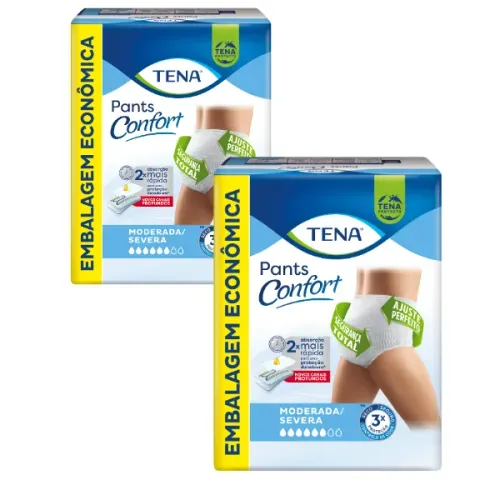 ROUPA ÍNTIMA TENA PANTS CONFORT KIT COM 84 UNIDADES
