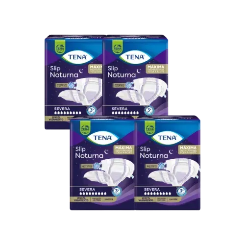 KIT 64 UNIDADES FRALDA TENA SLIP NOTURNA