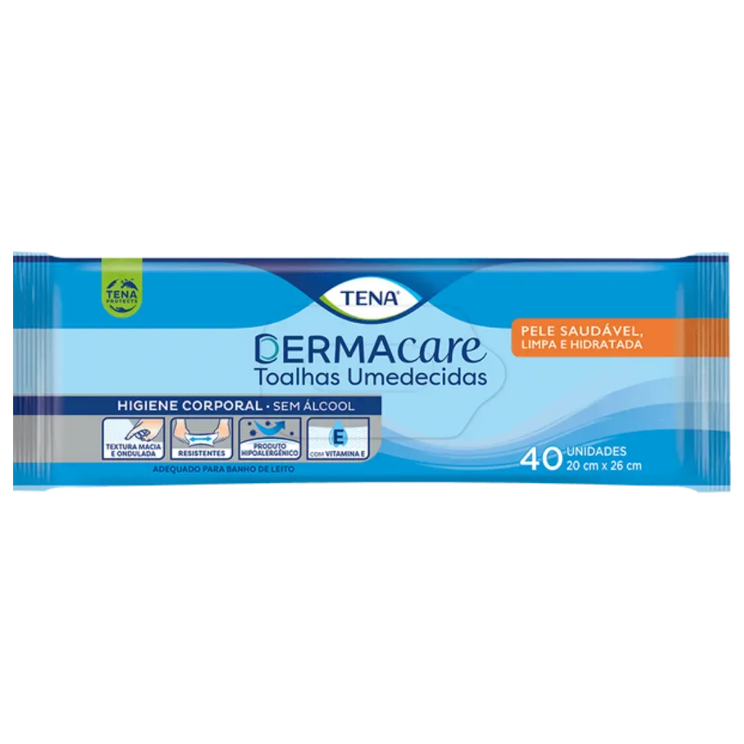 TOALHA UMEDECIDA TENA DERMACARE 40/U