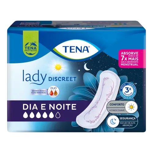 ABSORVENTE TENA LADY DISCREET DIA E NOITE