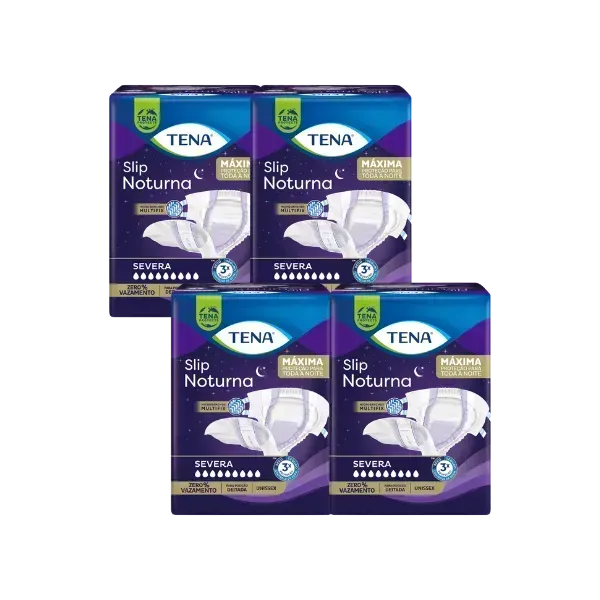 KIT 64 UNIDADES FRALDA TENA SLIP NOTURNA