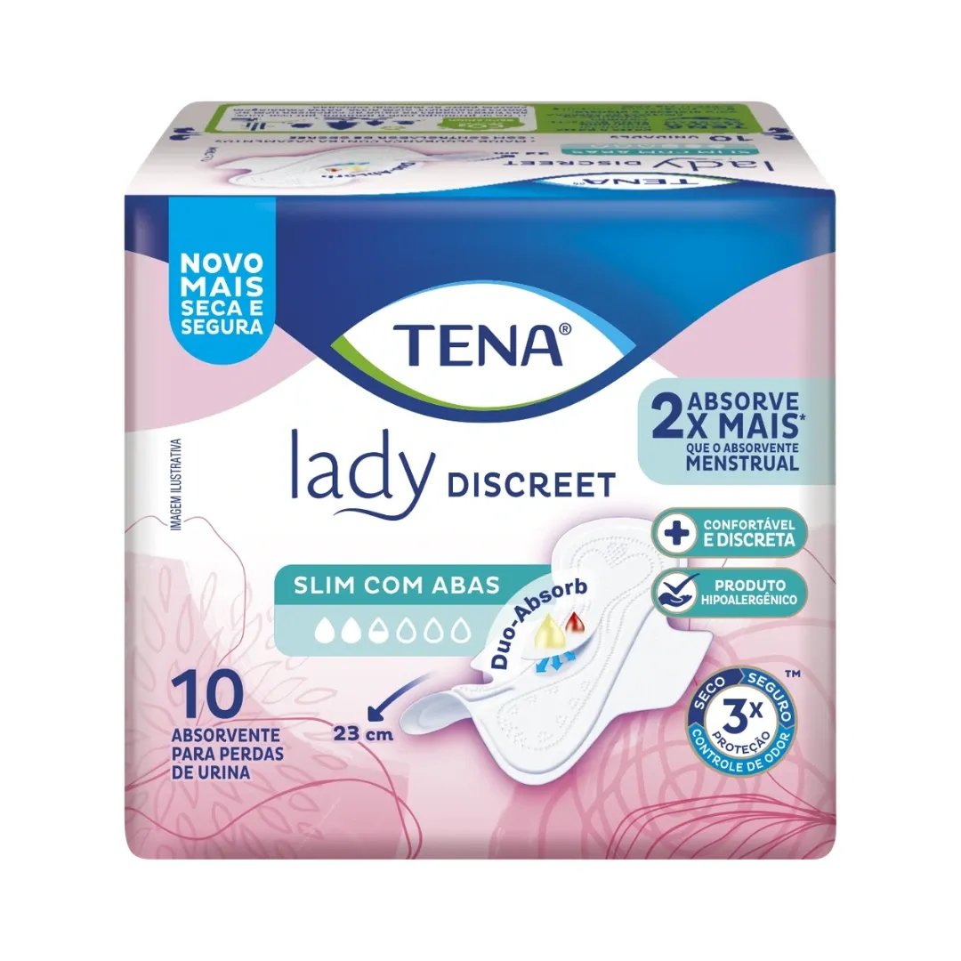 Absorvente TENA Lady Discreet Slim com abas