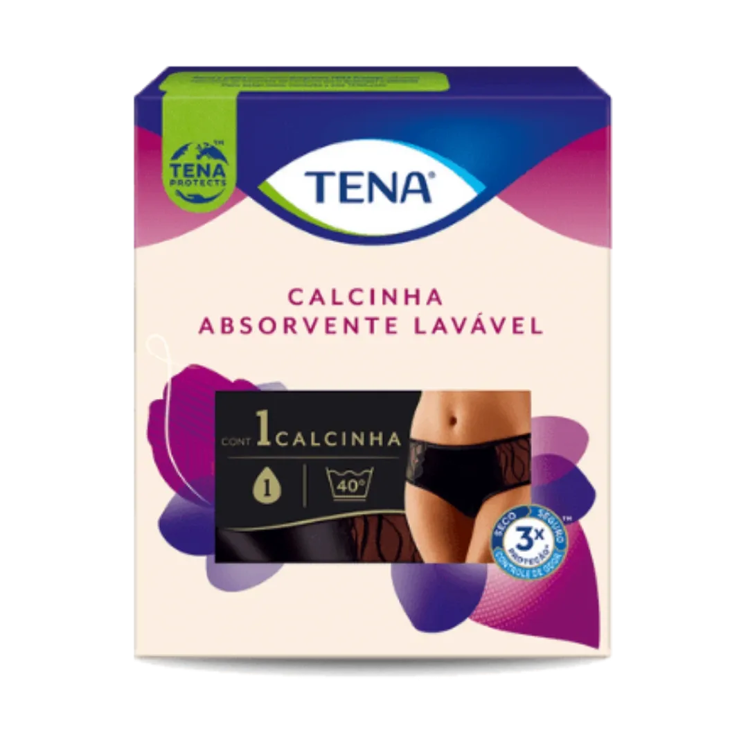CALCINHA PARA INCONTINÊNCIA URINÁRIA TENA PRETA